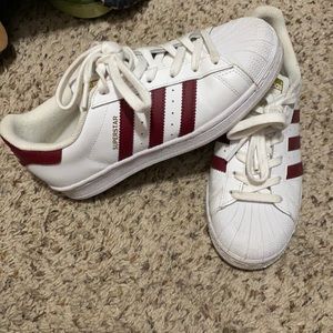 maroon super star adidas